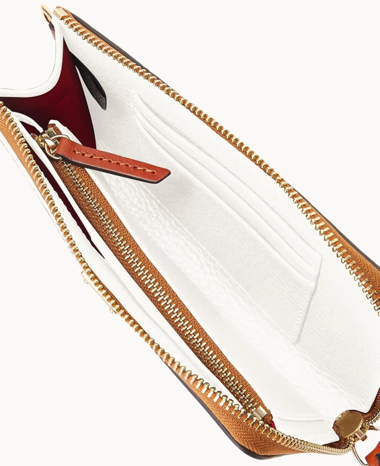 Dooney & Bourke Women's Folded Zip Wristlet in Pebble Grain Leather, with Detachable Wrist Strap