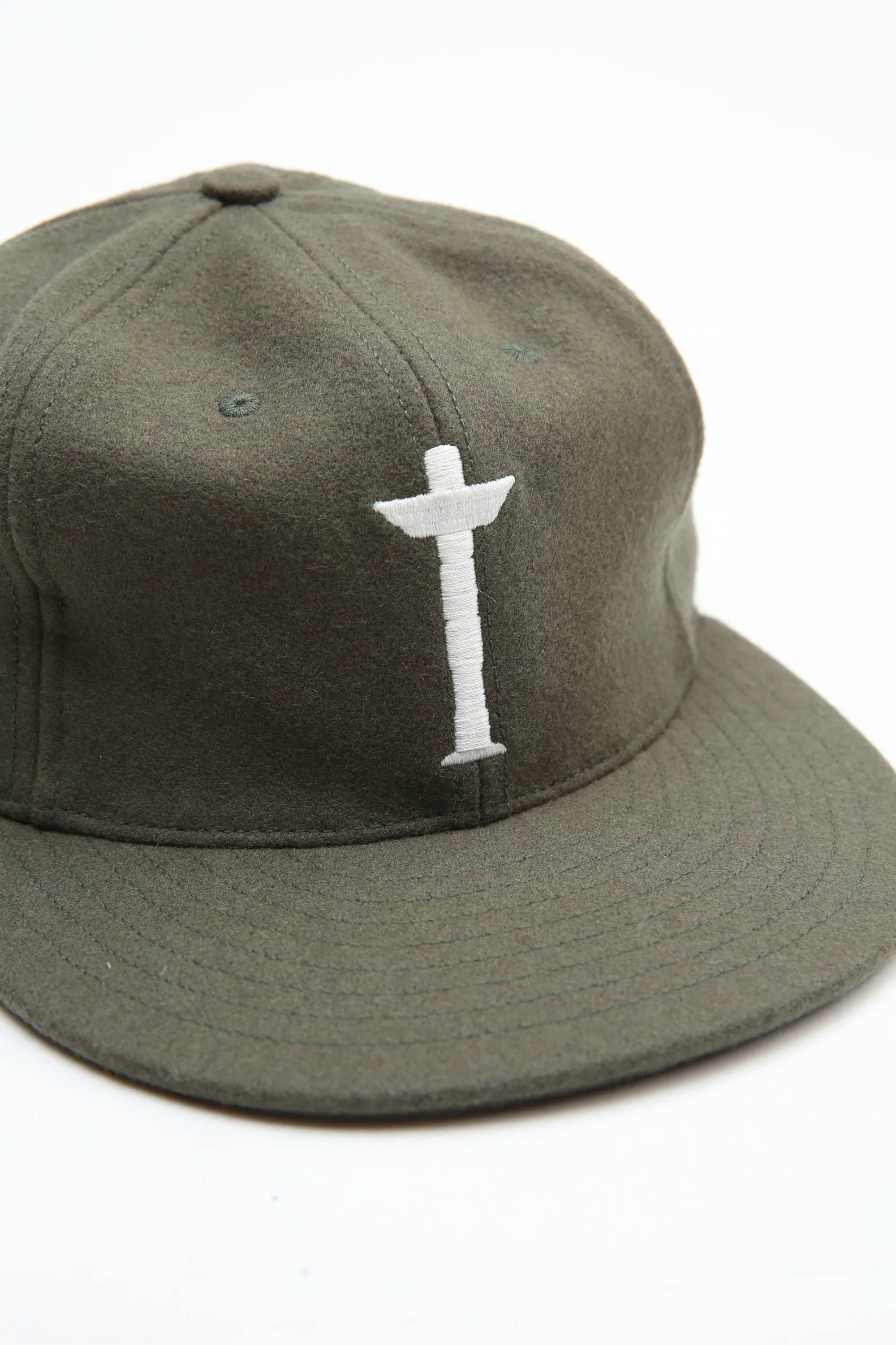 Ebbets x Totem Brand Co. Cap - Olive Wool - EXCLUSIVE