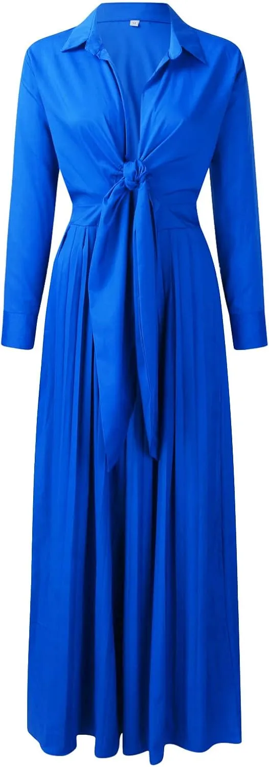 Elegant Jumpsuits for Women Formal Deep V-Neck Jumpsuit High Waisted Long Sleeve Lapel Collar Romper with Pockets