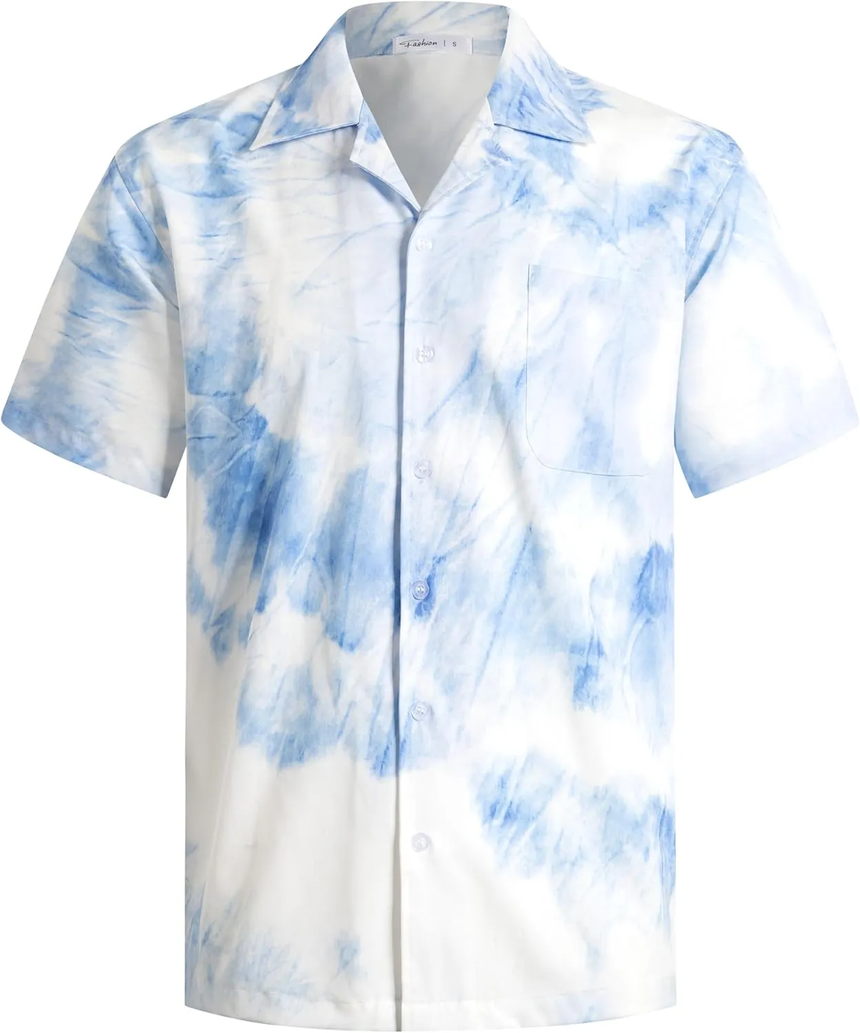 ELETOP Men's Hawaiian Shirt Tropical Beach Shirts Short Sleeve Aloha Floral Vacation Button Down Shirts