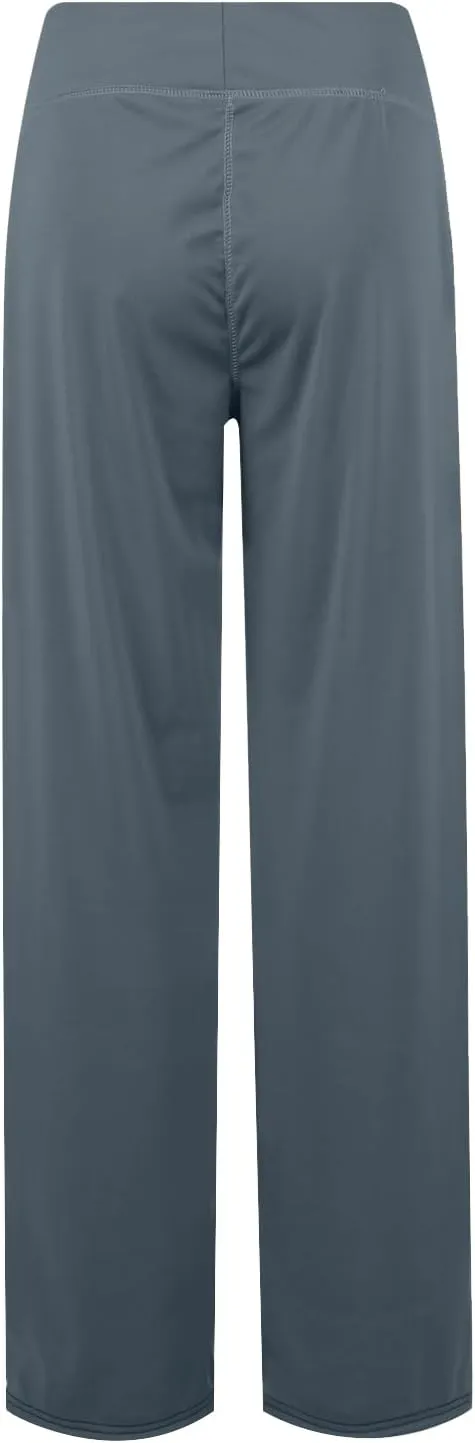 eoeioa Wide Leg Yoga Pants with Pockets for Women Elastic High Waist Straight Sweatpants Comfy Drawstring Lounge Pajama Pants
