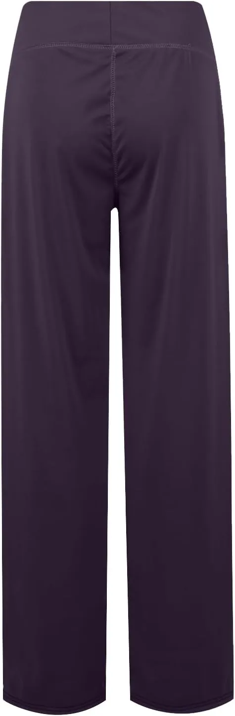 eoeioa Wide Leg Yoga Pants with Pockets for Women Elastic High Waist Straight Sweatpants Comfy Drawstring Lounge Pajama Pants