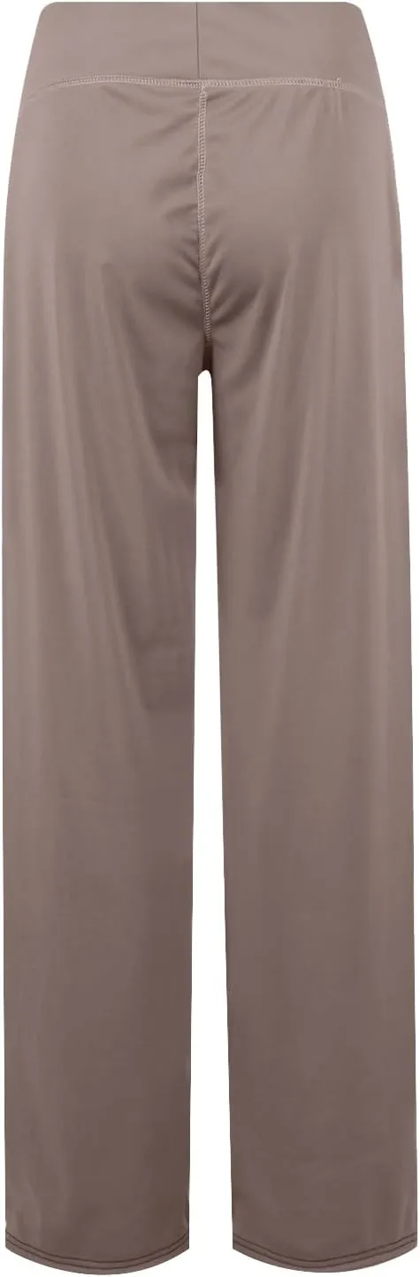 eoeioa Wide Leg Yoga Pants with Pockets for Women Elastic High Waist Straight Sweatpants Comfy Drawstring Lounge Pajama Pants