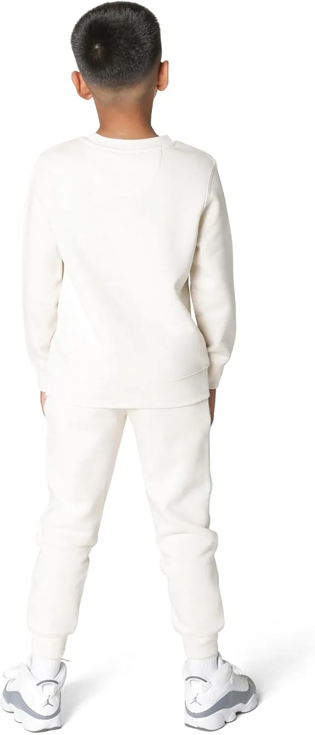 EVERYDAY KIDS Boys Fleece Crewneck Sweatshirt; Boys Long Sleeve Pullover Shirt - Soft and Breathable Cotton/Poly Blend