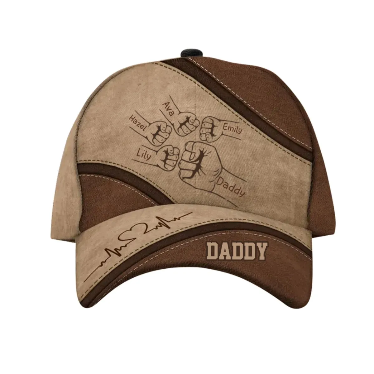 Family - Daddy's Team Fist Bump - Personalized Classic Cap (NV)
