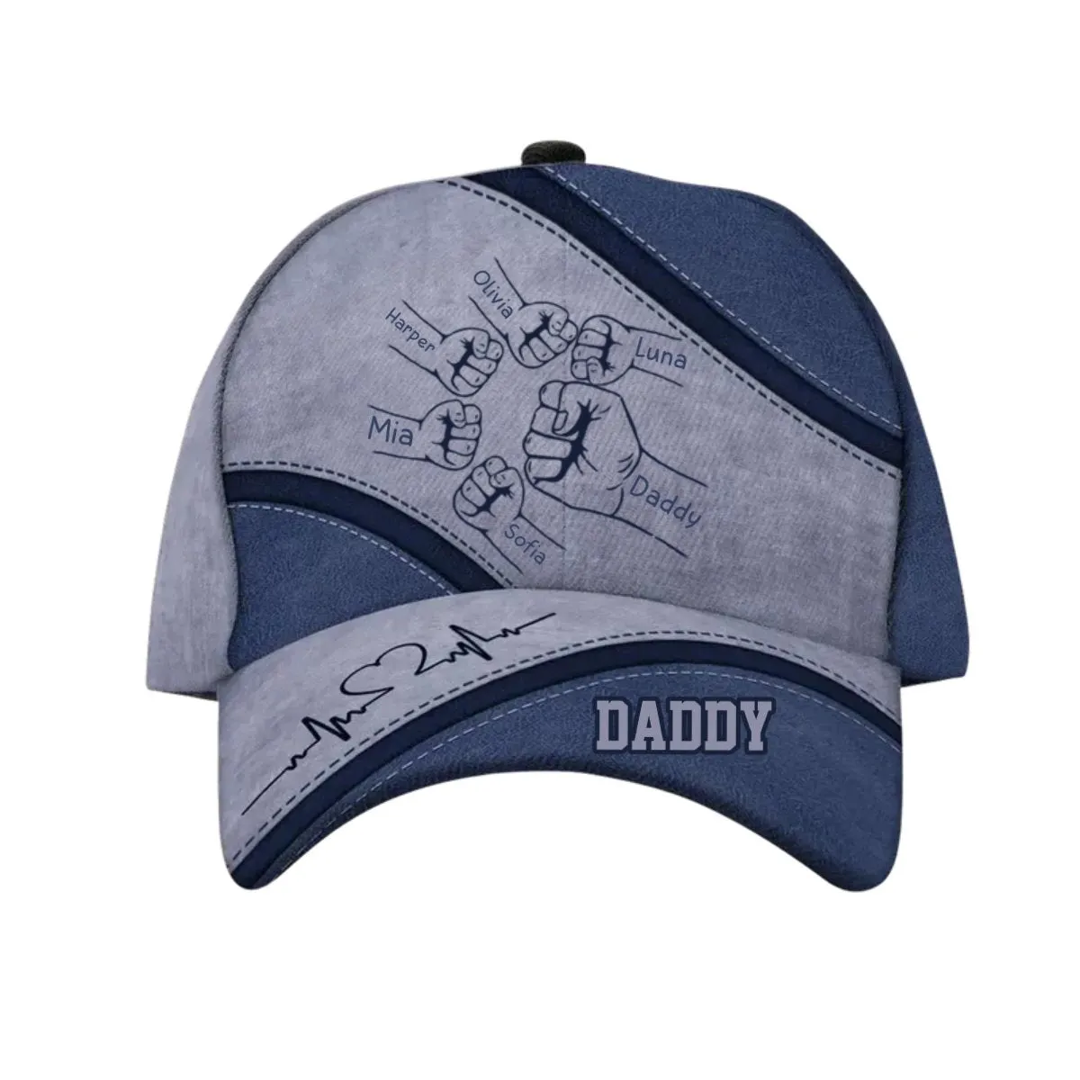 Family - Daddy's Team Fist Bump - Personalized Classic Cap (NV)
