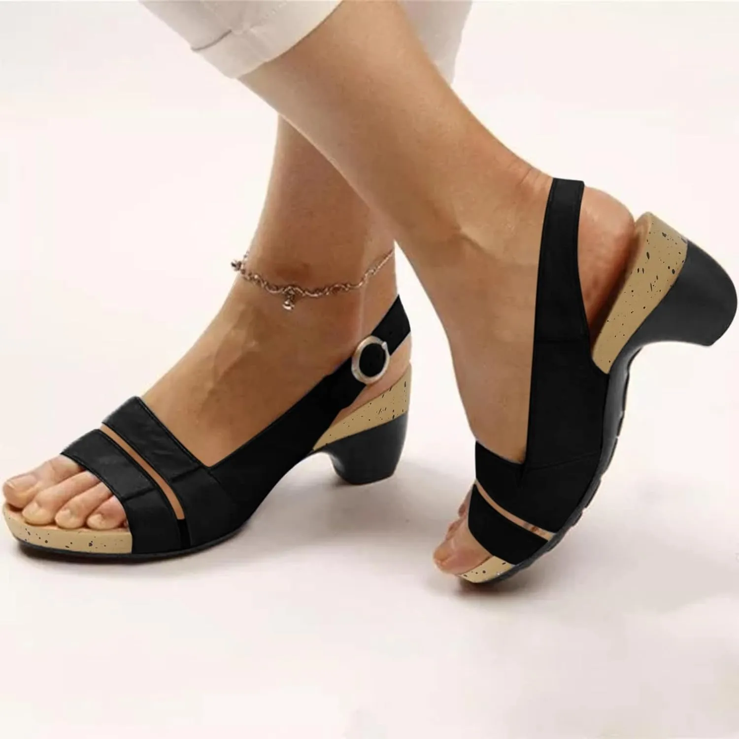 Fanyil Women's Comfy Orthotic Sandals,Fanyil Women's Ultra-Comfy Sandals,Women Dressy Comfortable Wedges Dress Shoes