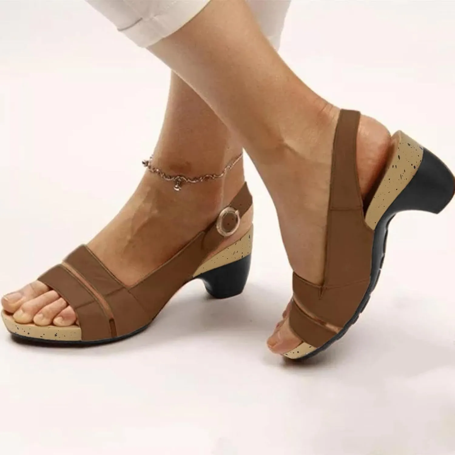Fanyil Women's Comfy Orthotic Sandals,Fanyil Women's Ultra-Comfy Sandals,Women Dressy Comfortable Wedges Dress Shoes