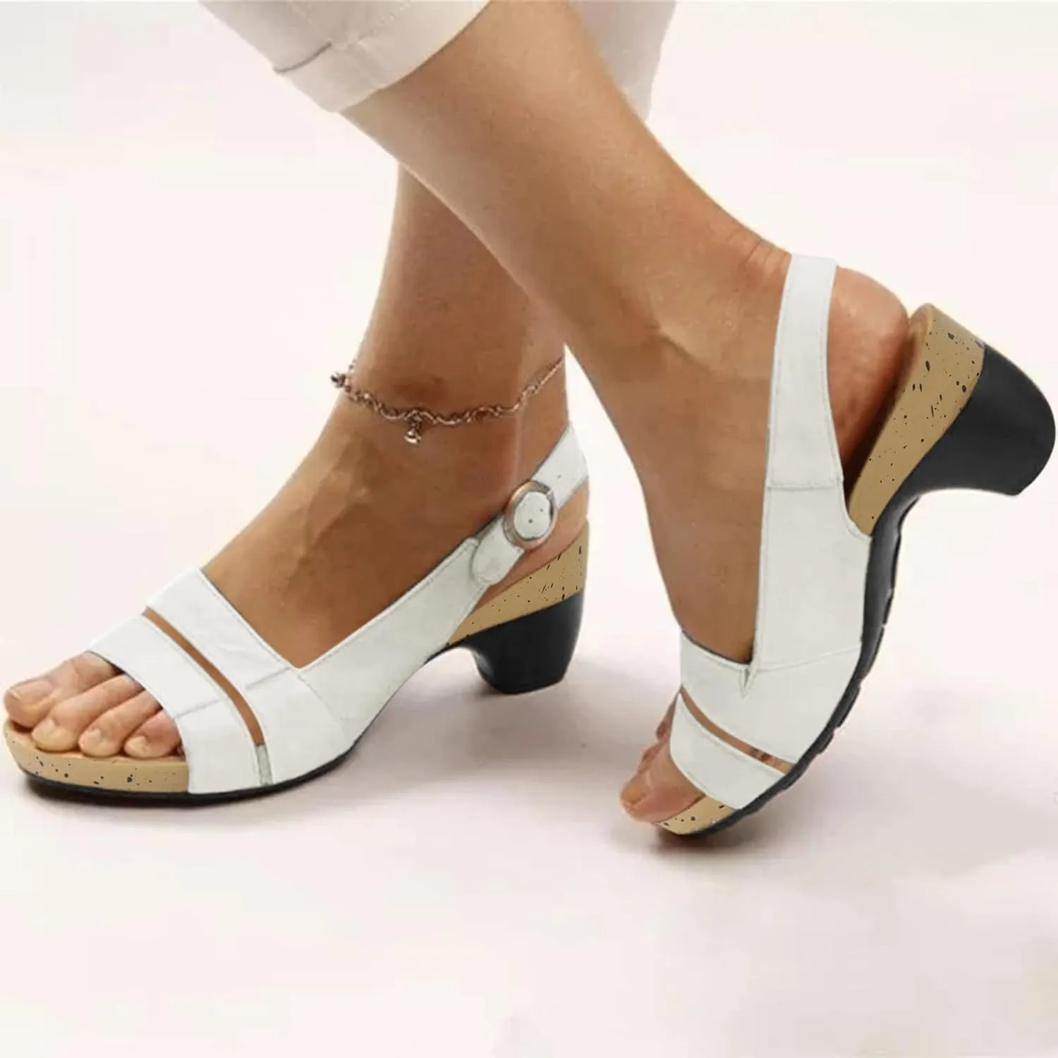 Fanyil Women's Comfy Orthotic Sandals,Fanyil Women's Ultra-Comfy Sandals,Women Dressy Comfortable Wedges Dress Shoes