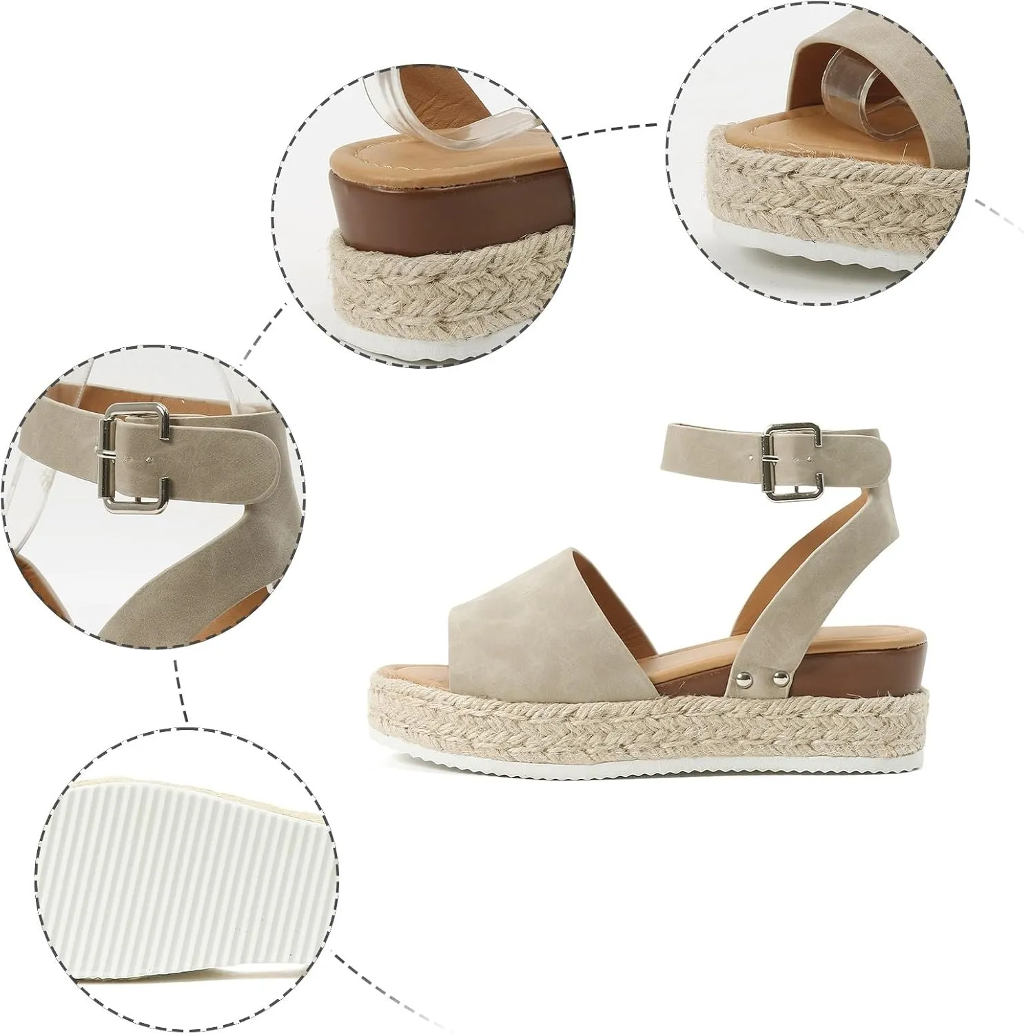 Fanyil Women's Comfy Orthotic Sandals,Fanyil Women's Ultra-Comfy Sandals,Women Wide Width Platform Wedges Dress Shoes