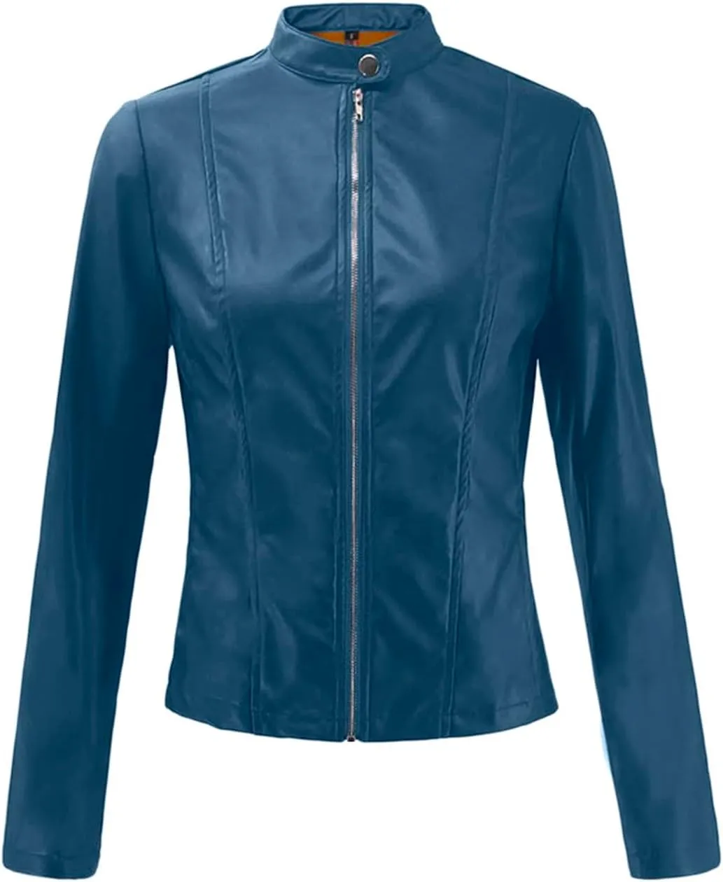 Faux Leather Jacket Women Motorcycle Short Coat Outwear Moto Biker Blazer Casual Long Sleeve Jacket Fashion Slim Coat