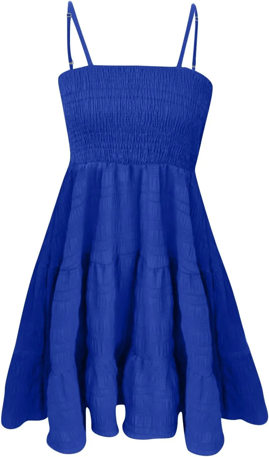 Febecool Summer Dresses for Women 2024 Mini Dress Women's Casual Summer Dress Sleeveless Sundress Tank Dresses Beach Dress