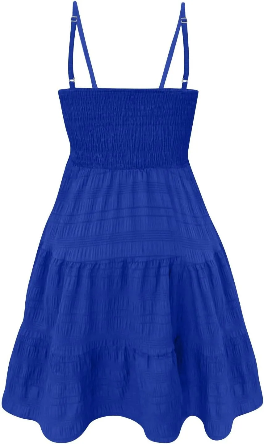 Febecool Summer Dresses for Women 2024 Mini Dress Women's Casual Summer Dress Sleeveless Sundress Tank Dresses Beach Dress