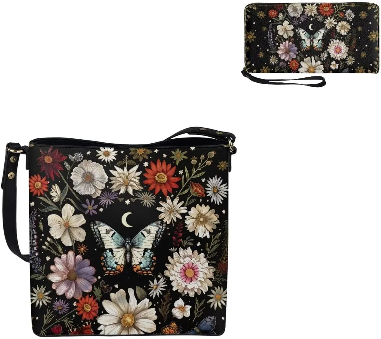 FOR U DESIGNS Purses for Women Crossbody Bag Shoulder Purses and Handbags 2 Pack Large Tote Bag Purse with Matched Wallet