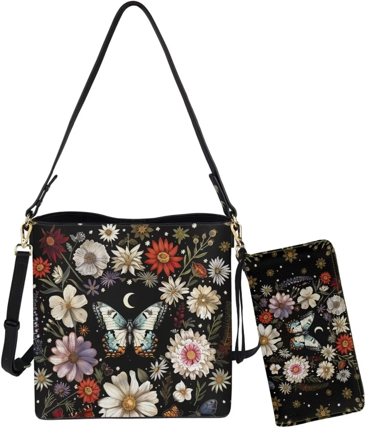 FOR U DESIGNS Purses for Women Crossbody Bag Shoulder Purses and Handbags 2 Pack Large Tote Bag Purse with Matched Wallet