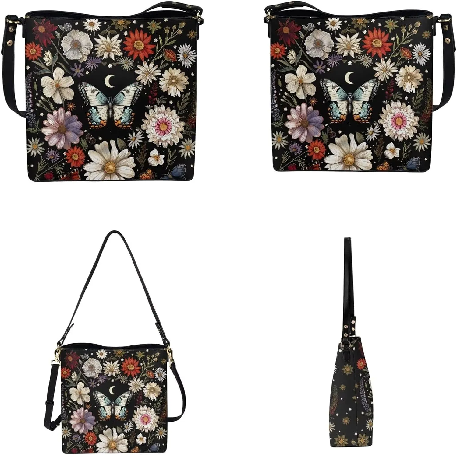 FOR U DESIGNS Purses for Women Crossbody Bag Shoulder Purses and Handbags 2 Pack Large Tote Bag Purse with Matched Wallet