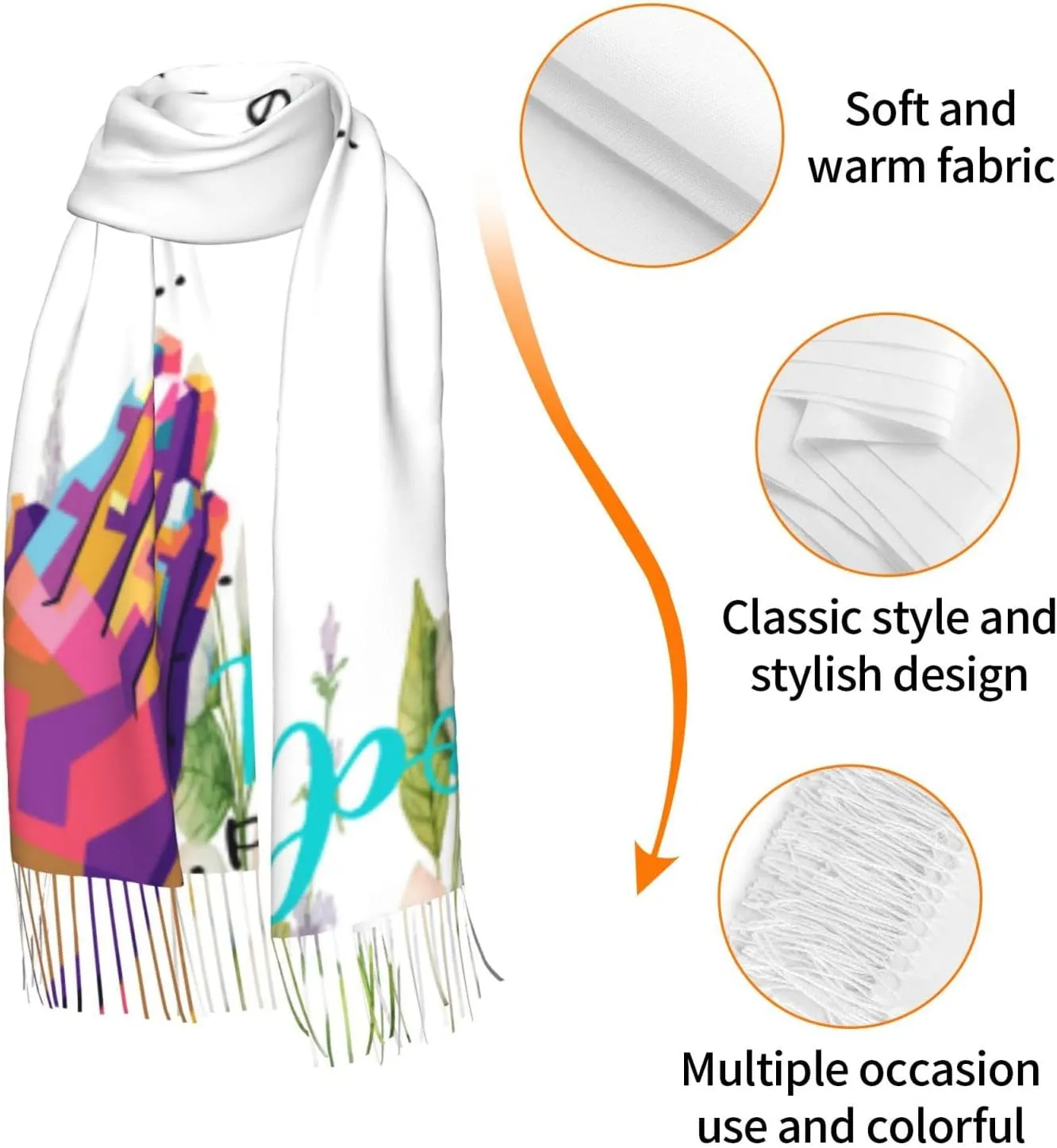 fringe Bible Verse God Says You Are Religious Christian Scripture Folded Hands In Prayer Wraps Scarves