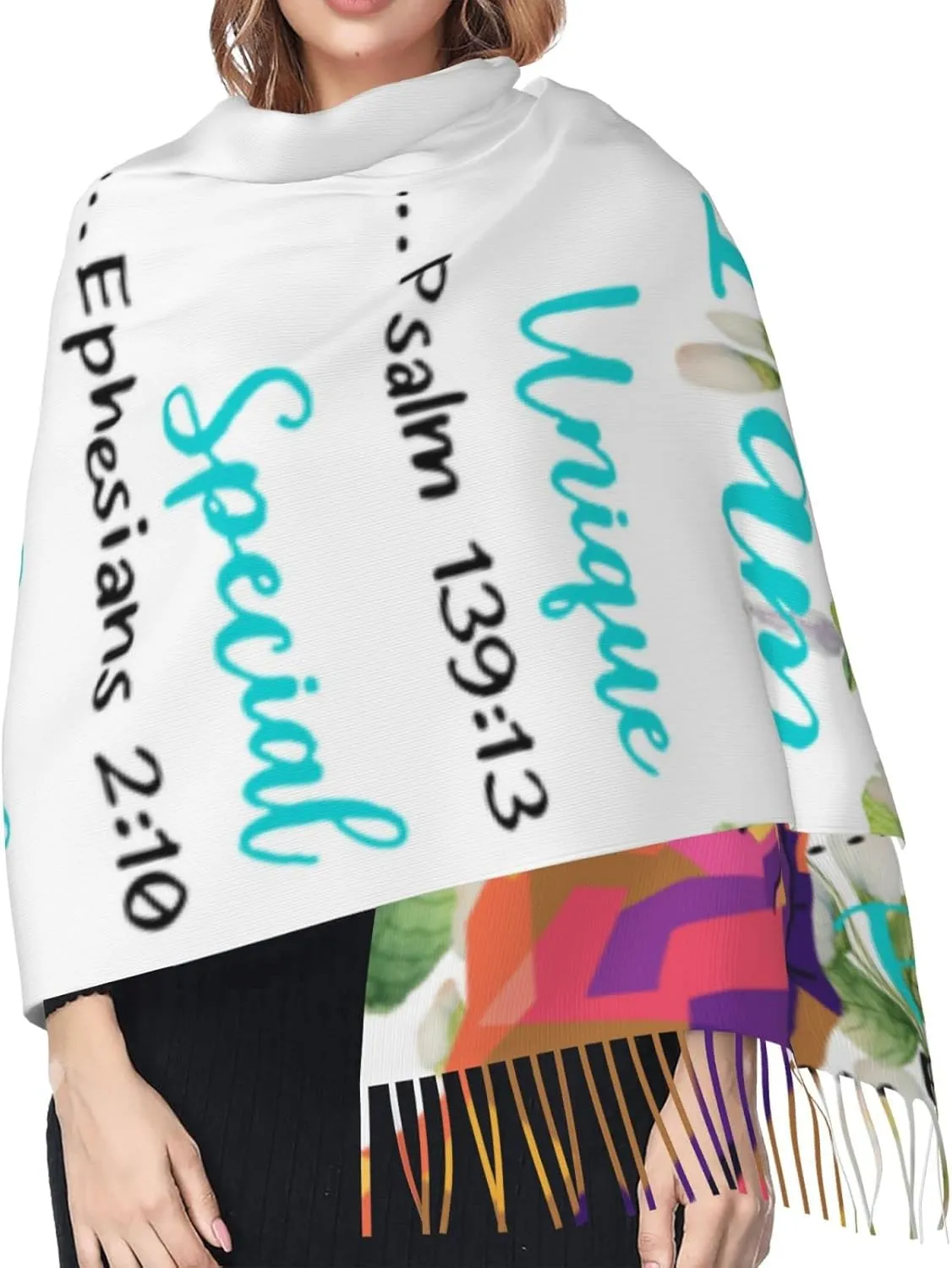 fringe Bible Verse God Says You Are Religious Christian Scripture Folded Hands In Prayer Wraps Scarves