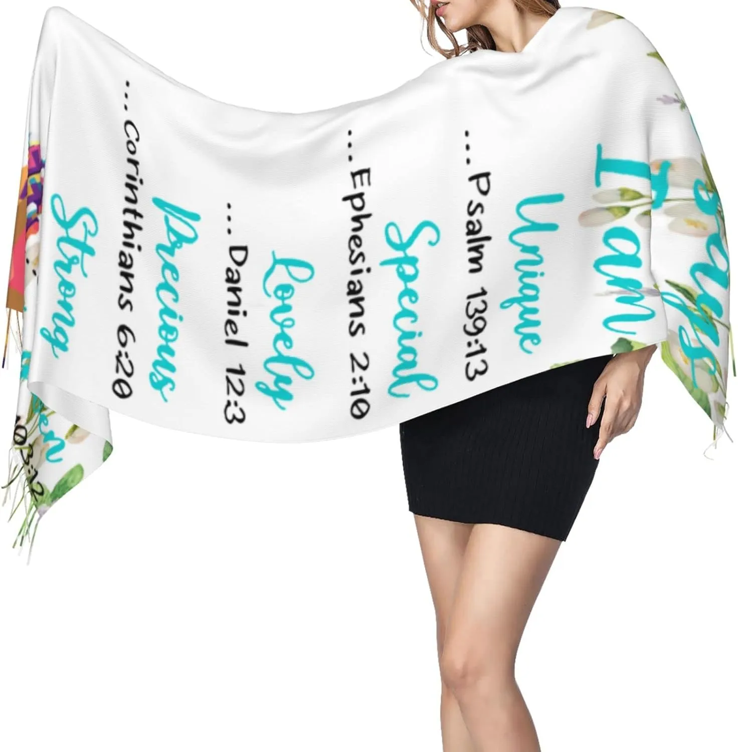 fringe Bible Verse God Says You Are Religious Christian Scripture Folded Hands In Prayer Wraps Scarves
