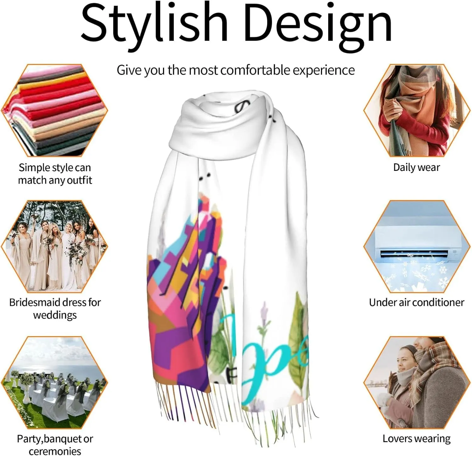 fringe Bible Verse God Says You Are Religious Christian Scripture Folded Hands In Prayer Wraps Scarves