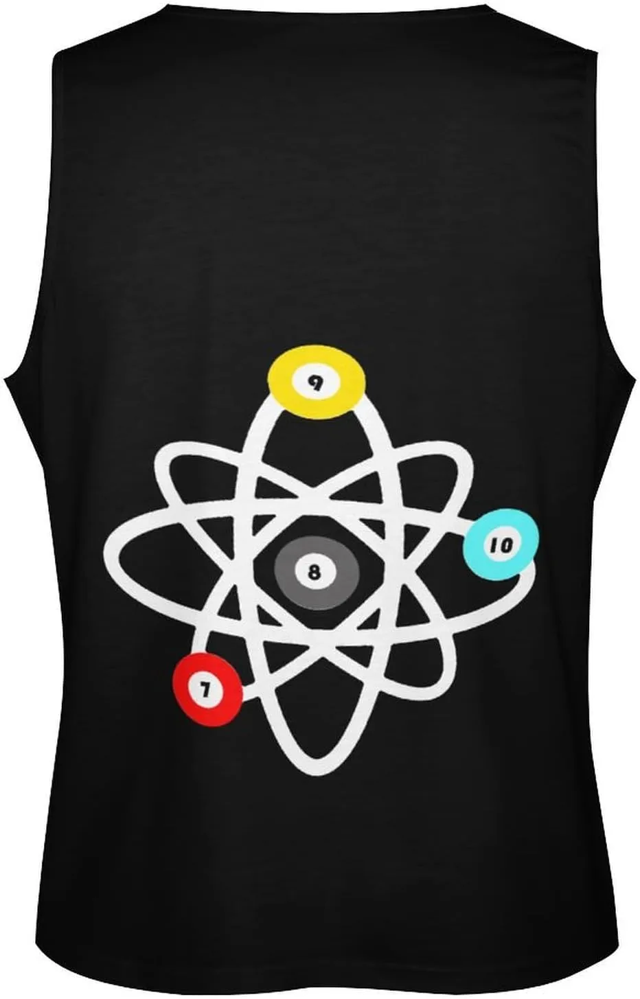 Funny Billiards Science Men's Muscle Tank Top Graphic T-Shirt Workout Vest Gym Sleeveless Tees