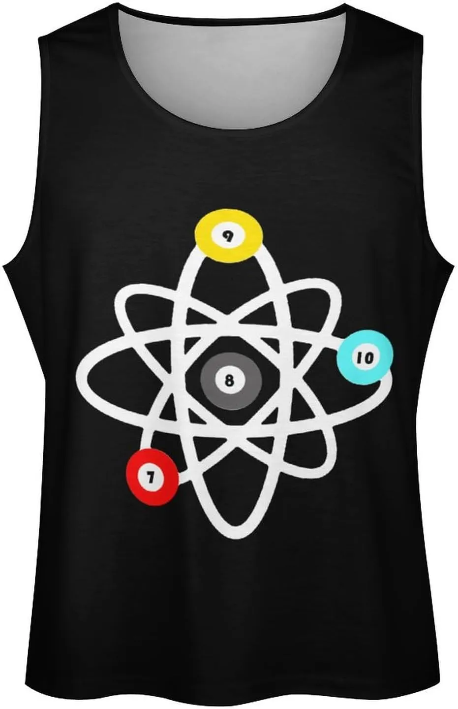 Funny Billiards Science Men's Muscle Tank Top Graphic T-Shirt Workout Vest Gym Sleeveless Tees