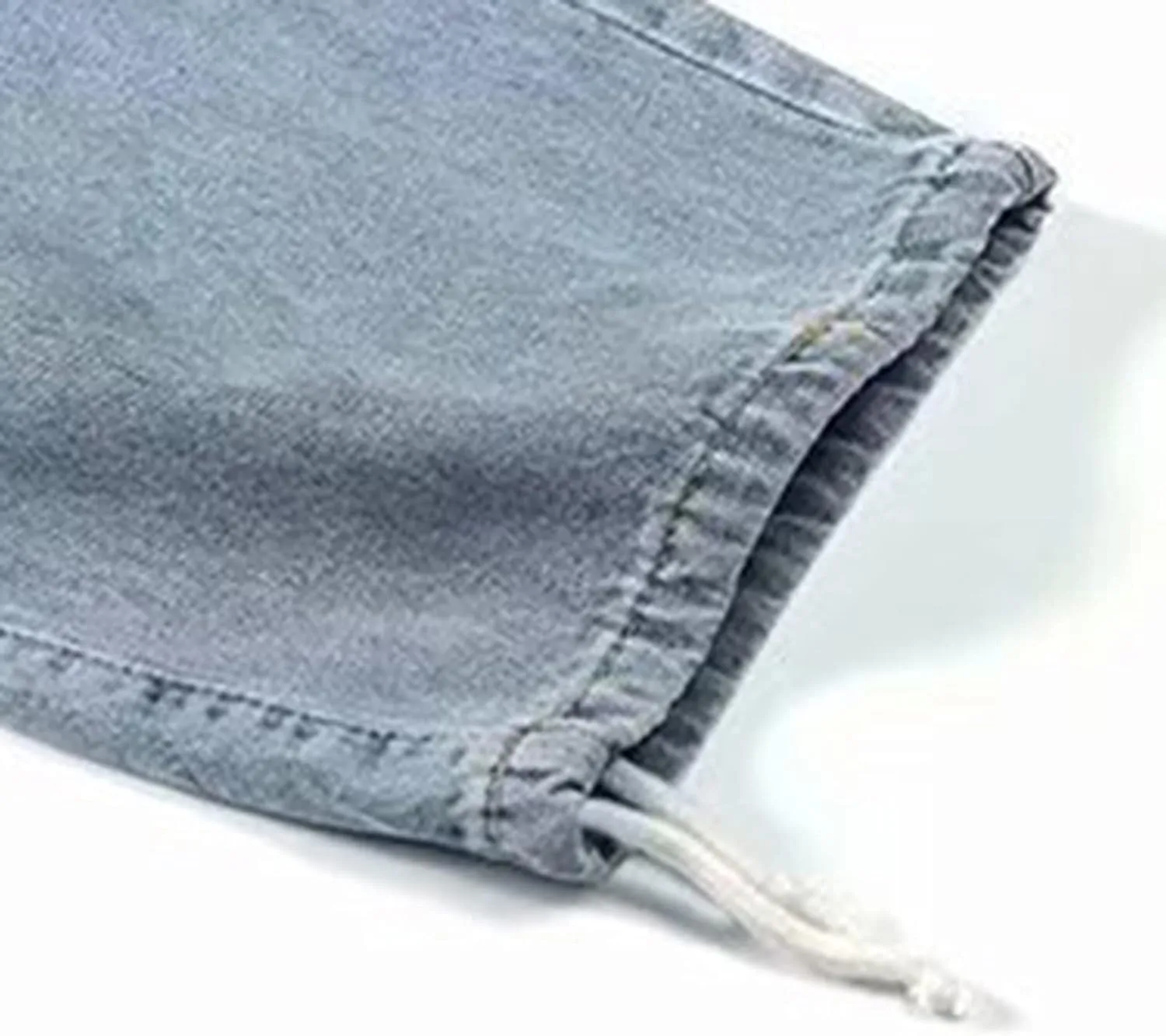 GIERIDUC Harajuku Hip Hop Denim Pants Men Winter Workout Clothes for Men Casual Jogger Pants for Men Long Legged Joggers Mens