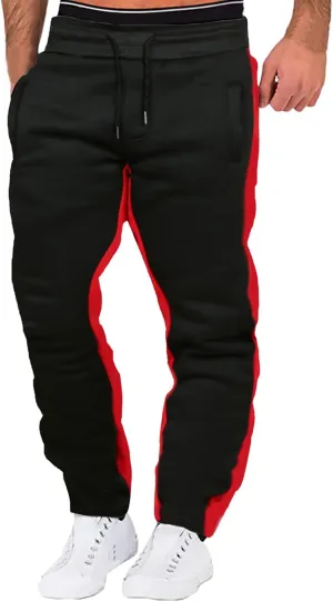GIERIDUC Joggers Pants for Men with Pockets Mens Jogger Fleece Sweatpants Dress Pants for Short Men Light Blue Trousers Mens