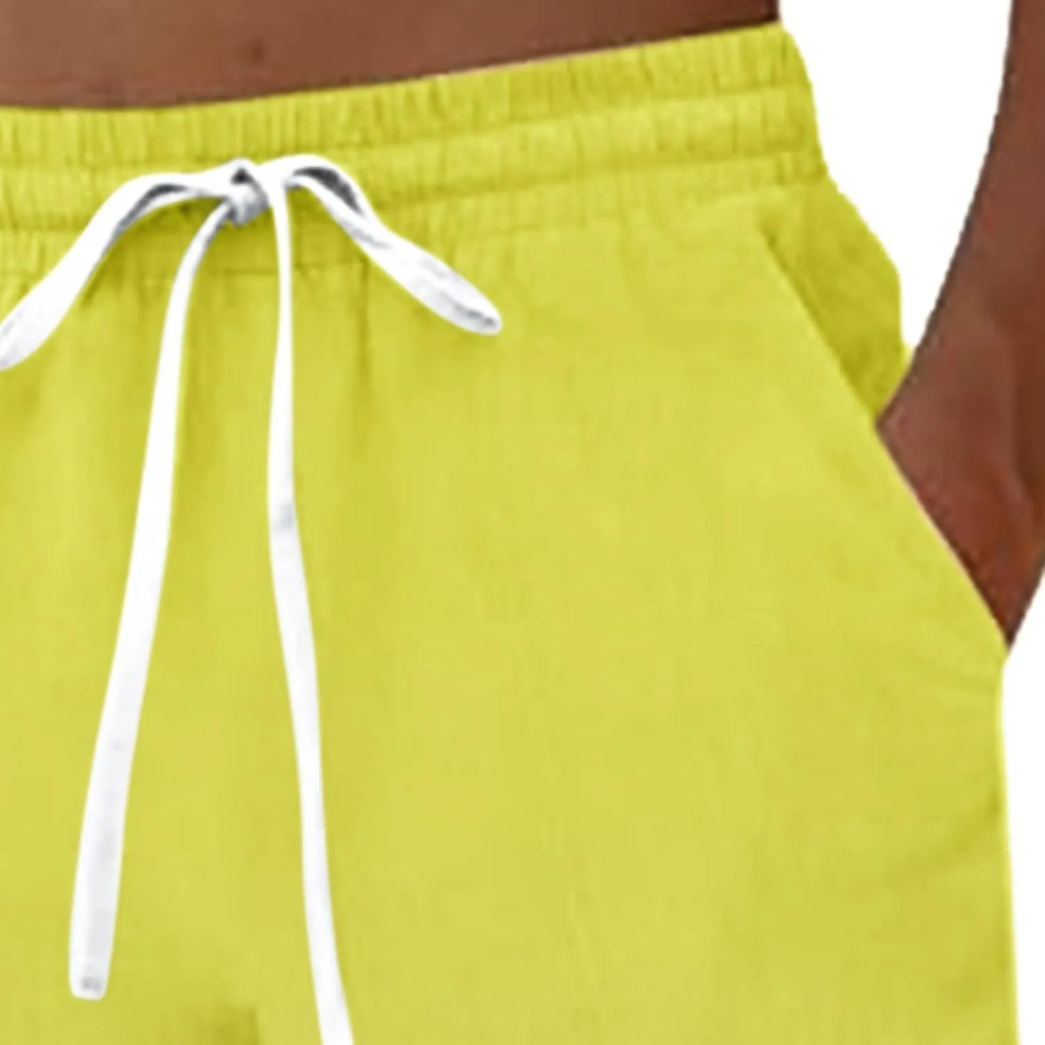 GIERIDUC Men Casual Linen Pants Hippie Drawstring Yoga Pants Elastic Waist Lightweight Trouser Casual Ombre Summer Beach Pant