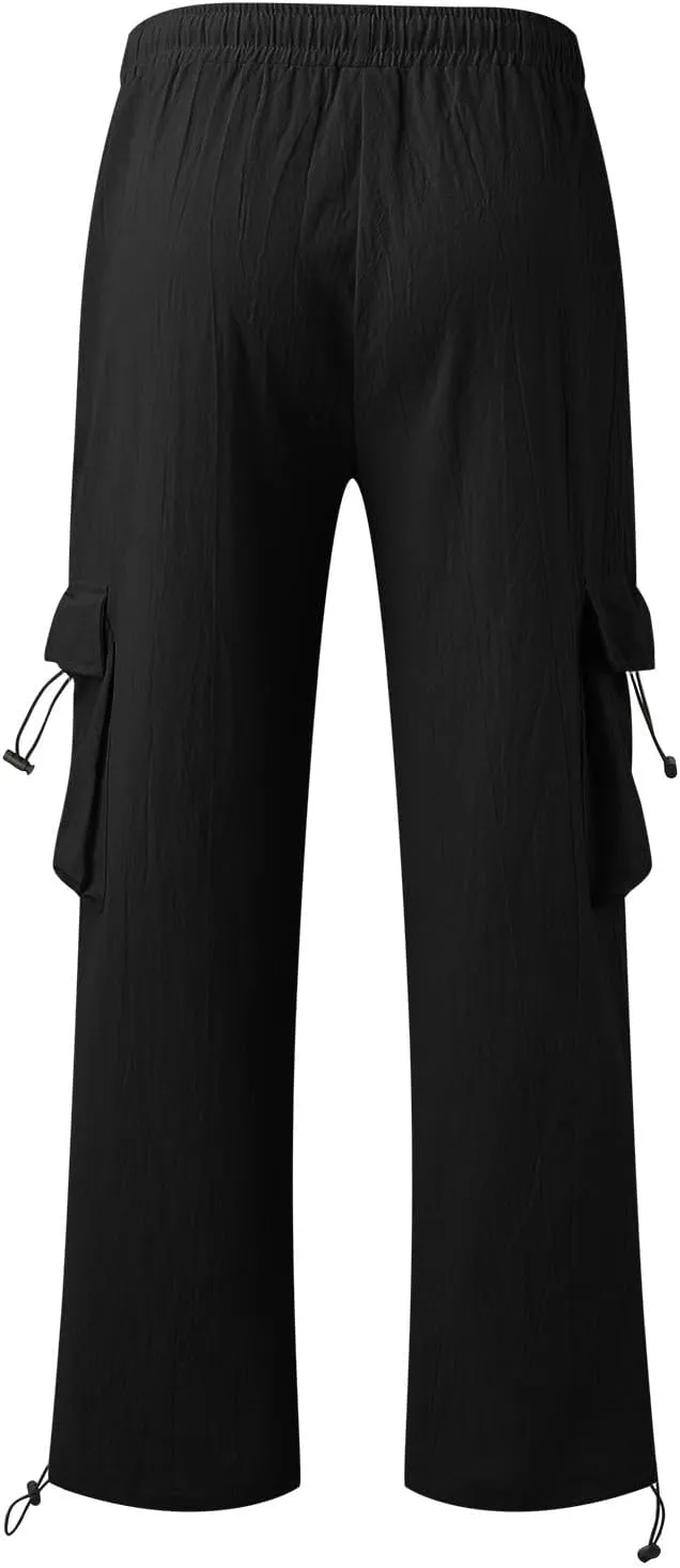 GIERIDUC Mens Heavyweight Fleece Sweatpants Dress Pants for Muscular Legs Pajama Pants for Tall Guys Athletic Outfits for Men
