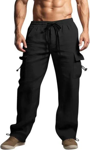 GIERIDUC Mens Heavyweight Fleece Sweatpants Dress Pants for Muscular Legs Pajama Pants for Tall Guys Athletic Outfits for Men