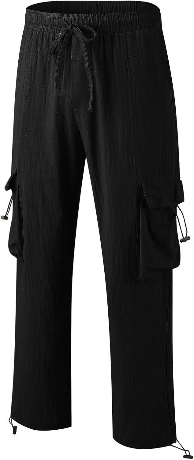 GIERIDUC Mens Heavyweight Fleece Sweatpants Dress Pants for Muscular Legs Pajama Pants for Tall Guys Athletic Outfits for Men