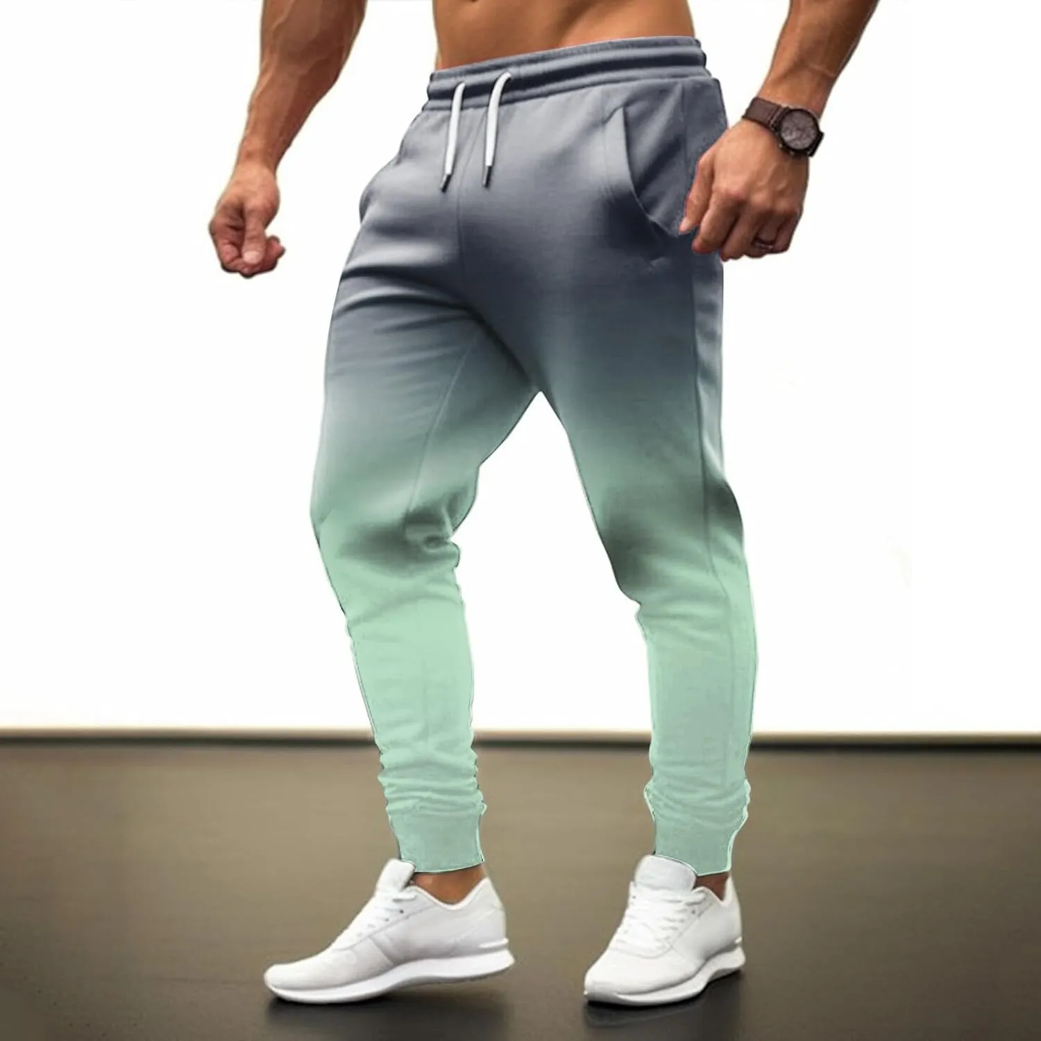 GIERIDUC Men's Linen Cotton Pants Men's Flat Front Relaxed Straight Pant Business Casual Men Chinos Black Sweatpants for Men