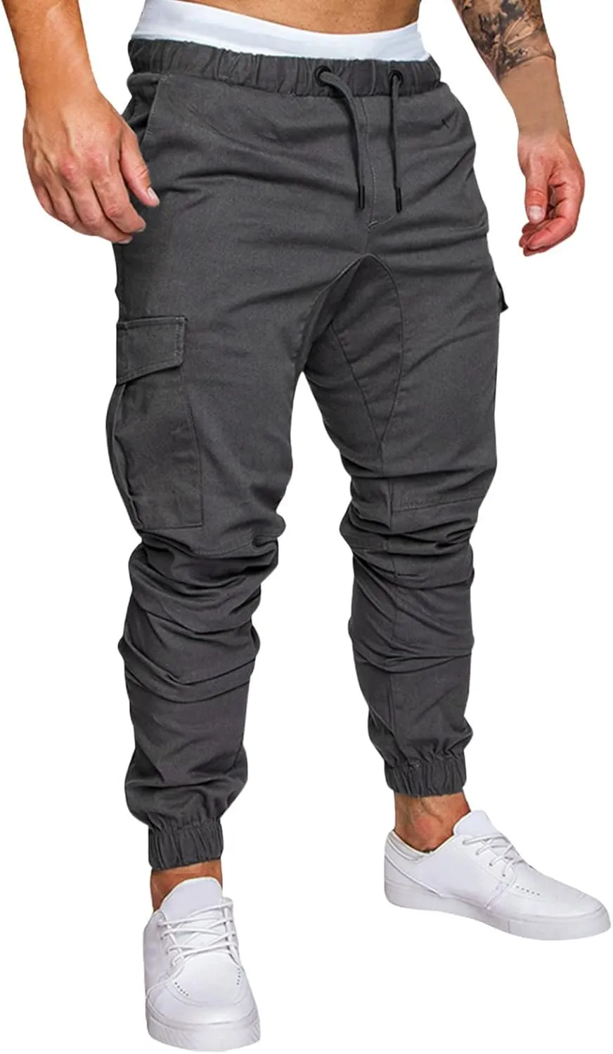 GIERIDUC Straight Leg Cargo Pants for Mens Gymnastics Equipment for Men Workout Clothes for Men Gym Men's Cotton Sweatpants
