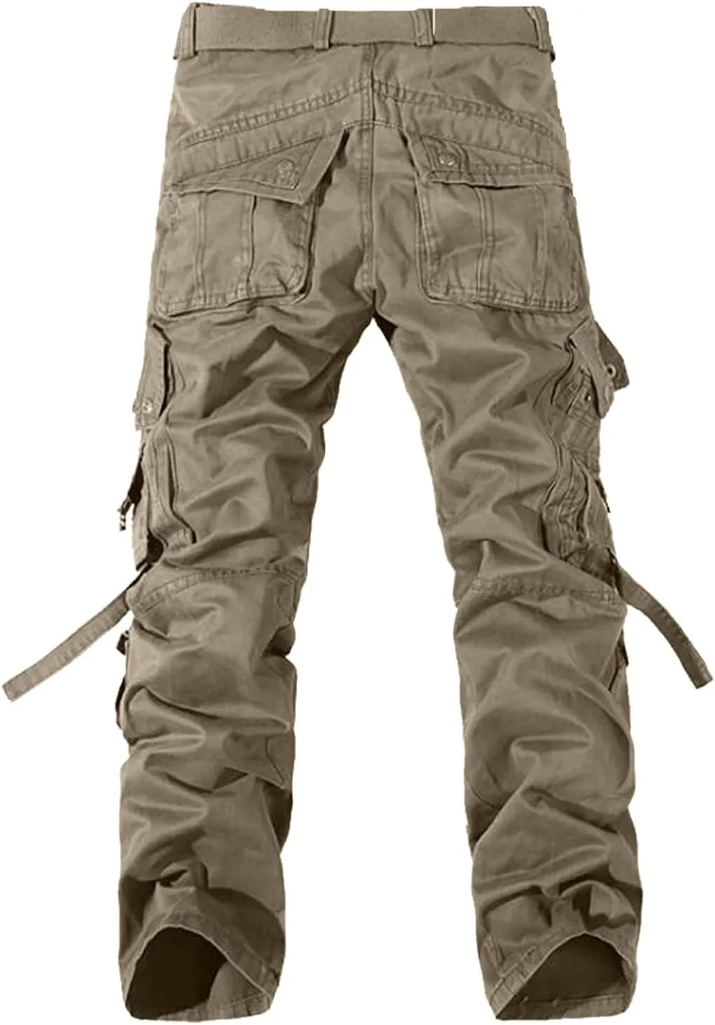 GIERIDUC Straight Leg Cargo Pants for Mens Home Workout Equipment for Men Brown Dress Pants Slim Fit Big and Tall Mens Pants