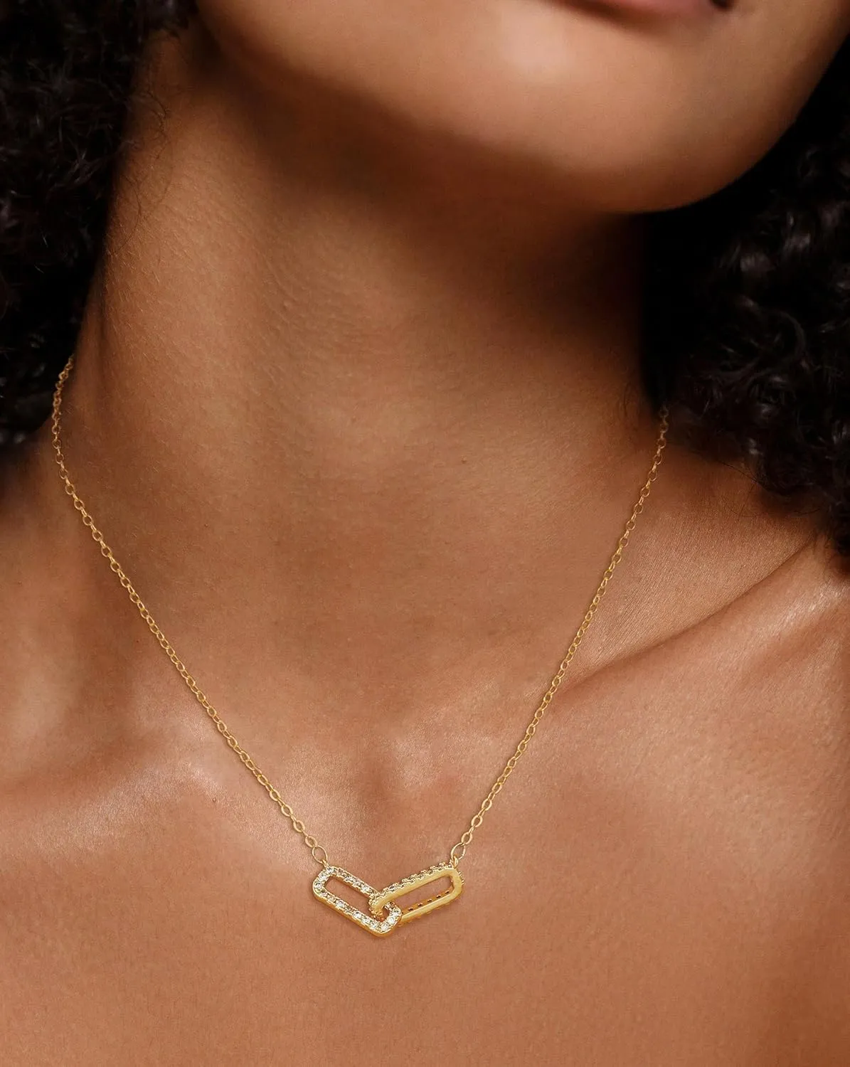 Gold Pendant Necklace for Women Rose Gold Pink Women's Neckalces Rose Quartz Crystal Pendants Birth Stone Anniversary Jewelry Gifts for Women