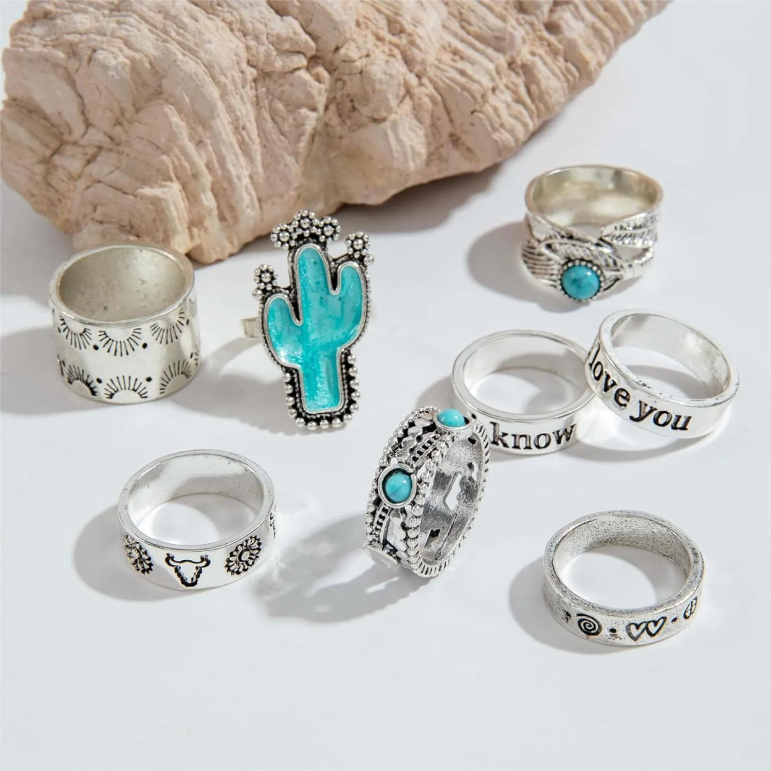 Gold Stackable Rings for Women Non Tarnish Boho Stacking Rings Set Gold Plated Knuckle Rings Rhinestone Moon Star Leaf Rings Midi Pinky Thumb Rings Christmas Stocking Stuffers Gifts Trendy Stuff