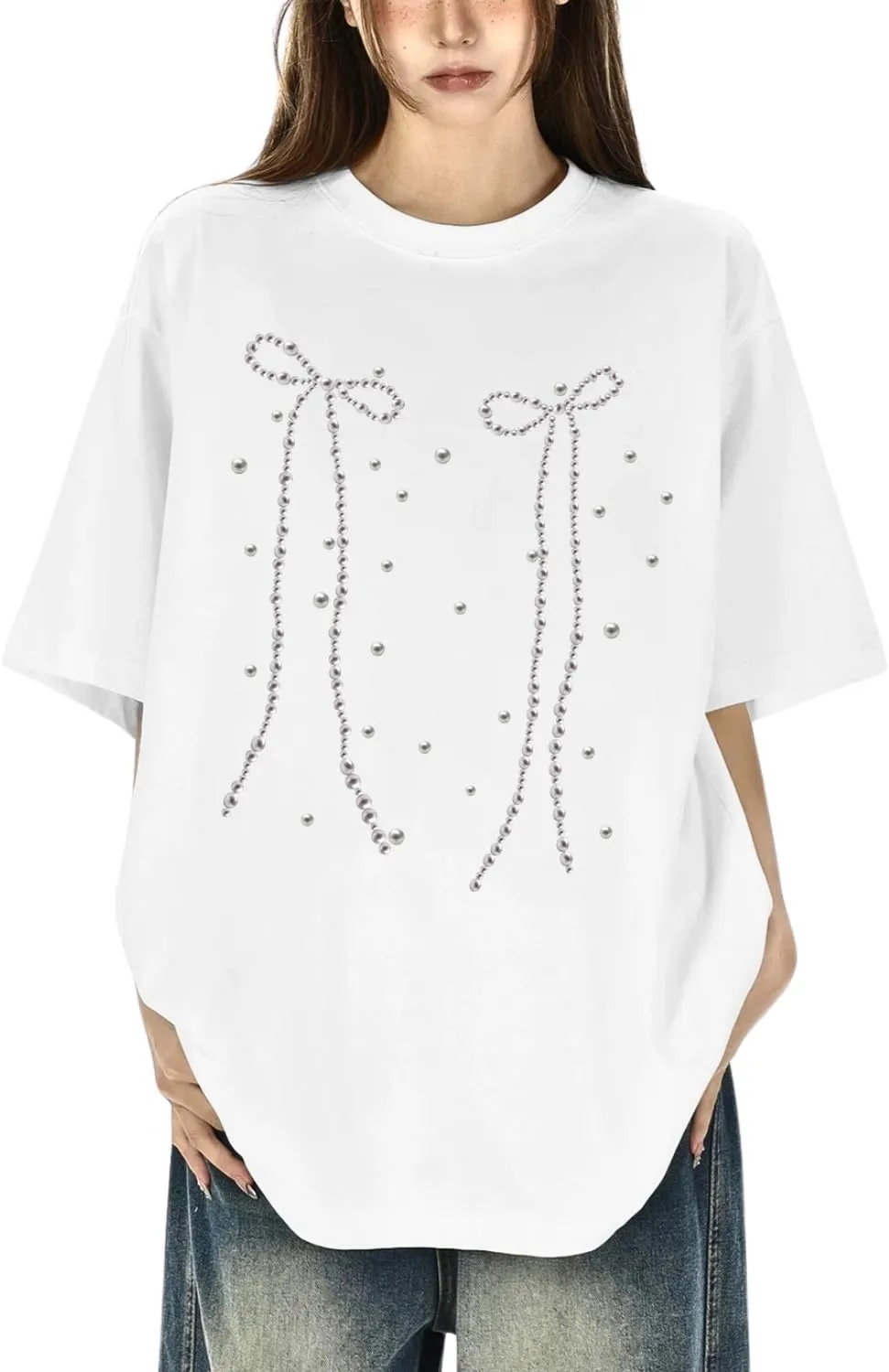 Graphic Tees Y2k for Women Men Baggy Star Shirt Grunge Summer Casual Tops Goth Embroidery Oversized Aesthetic Clothes