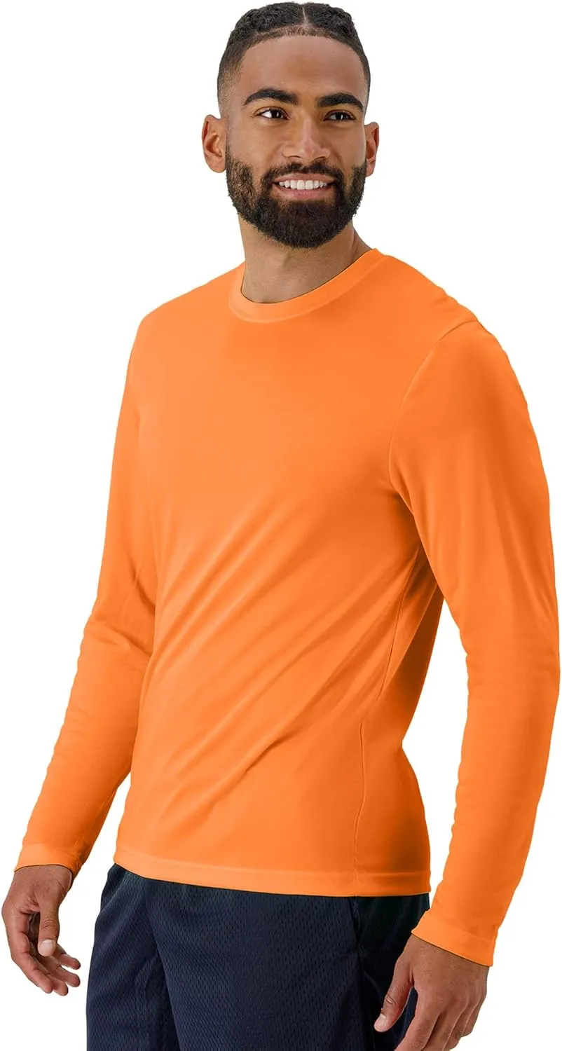 Hanes Sport Men's Long-Sleeve T-Shirt Pack, Cool DRI Moisture-Wicking Performance T-Shirts, Performance Tee, 2-Pack