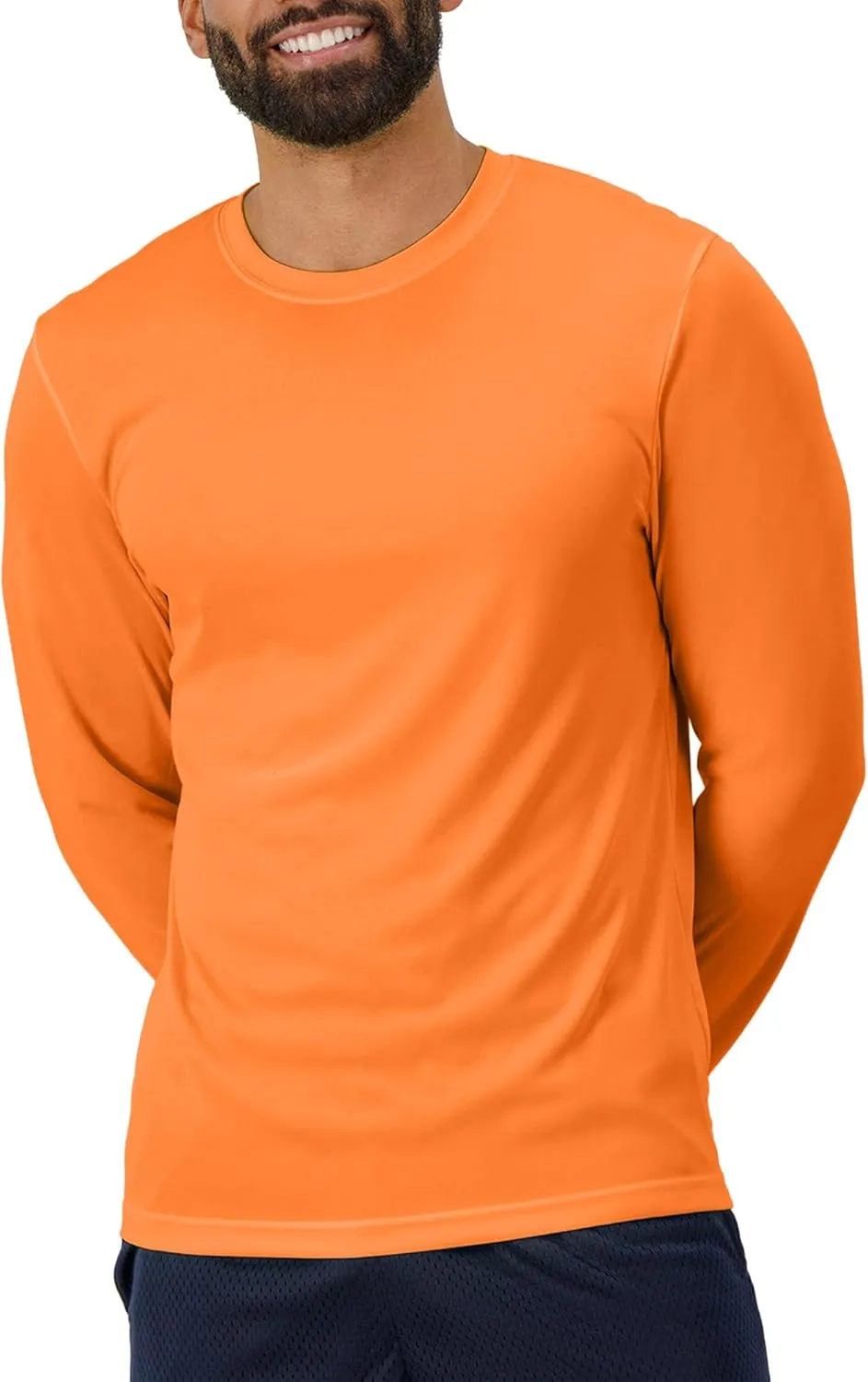 Hanes Sport Men's Long-Sleeve T-Shirt Pack, Cool DRI Moisture-Wicking Performance T-Shirts, Performance Tee, 2-Pack
