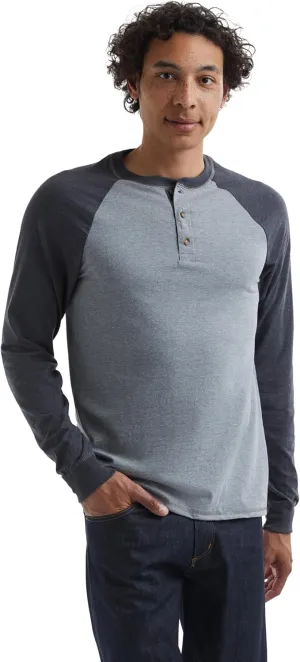 Hanes T Beefyt Henley, Men's Cotton Long Sleeve Shirts