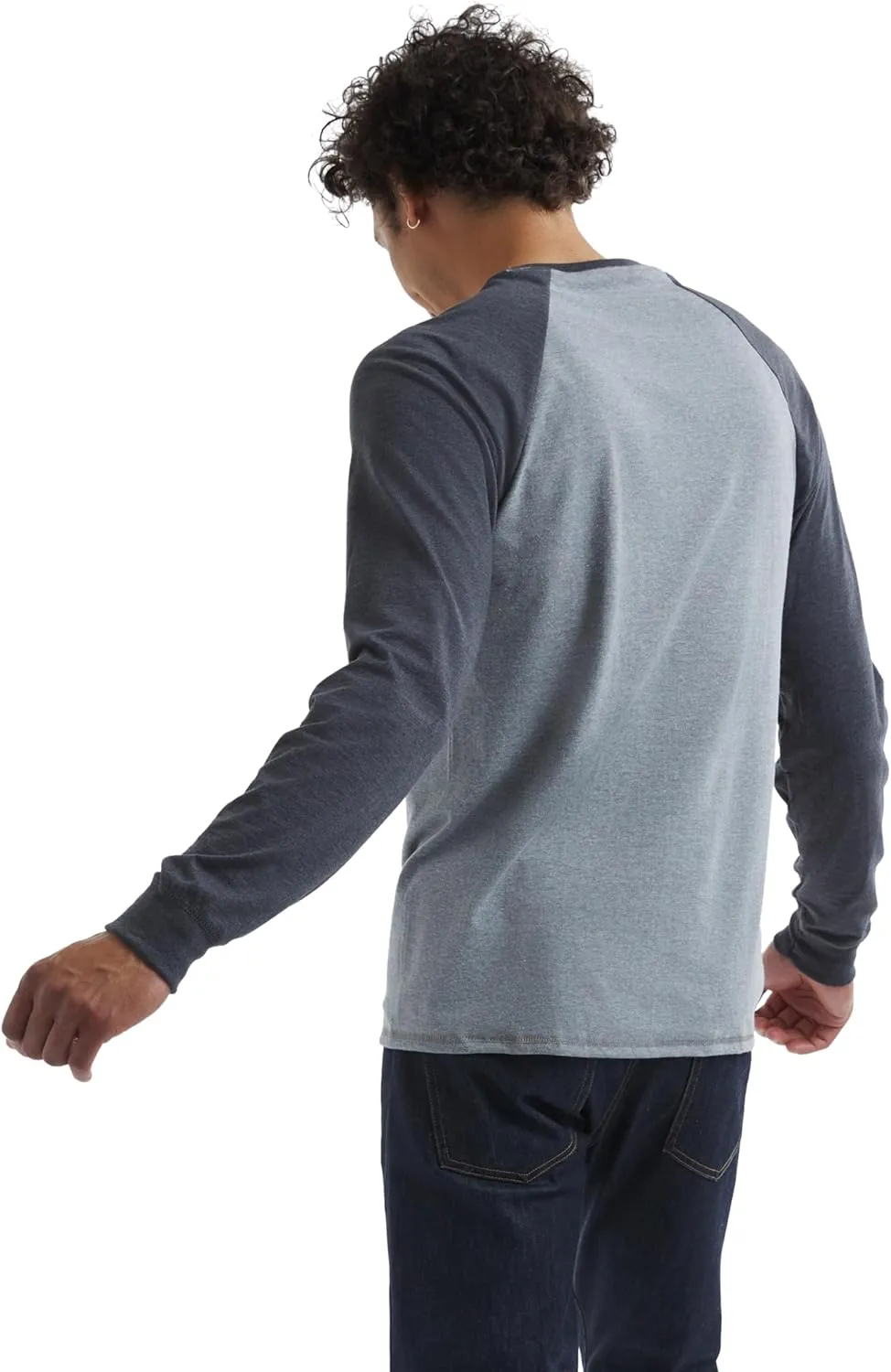 Hanes T Beefyt Henley, Men's Cotton Long Sleeve Shirts