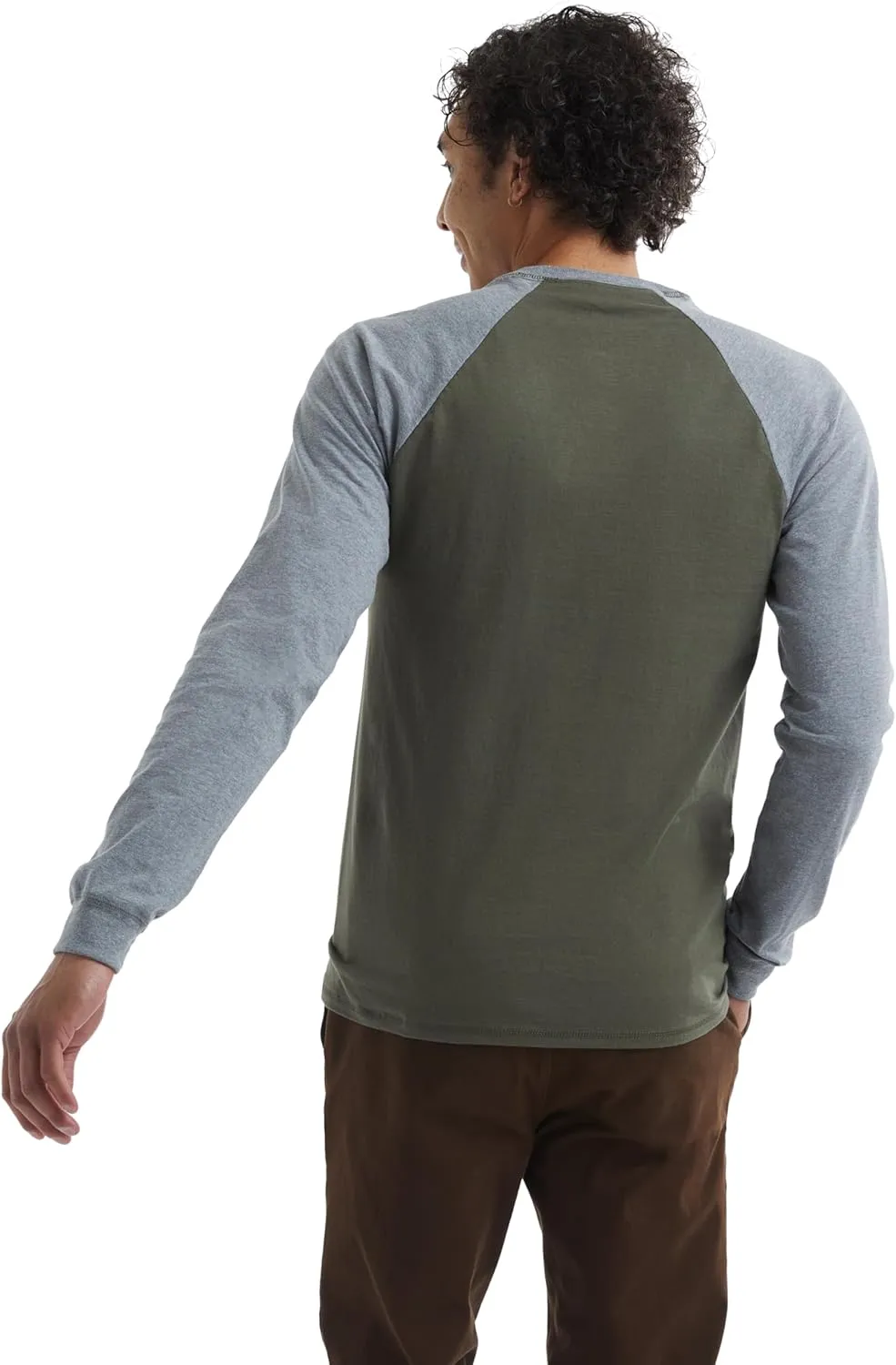 Hanes T Beefyt Henley, Men's Cotton Long Sleeve Shirts