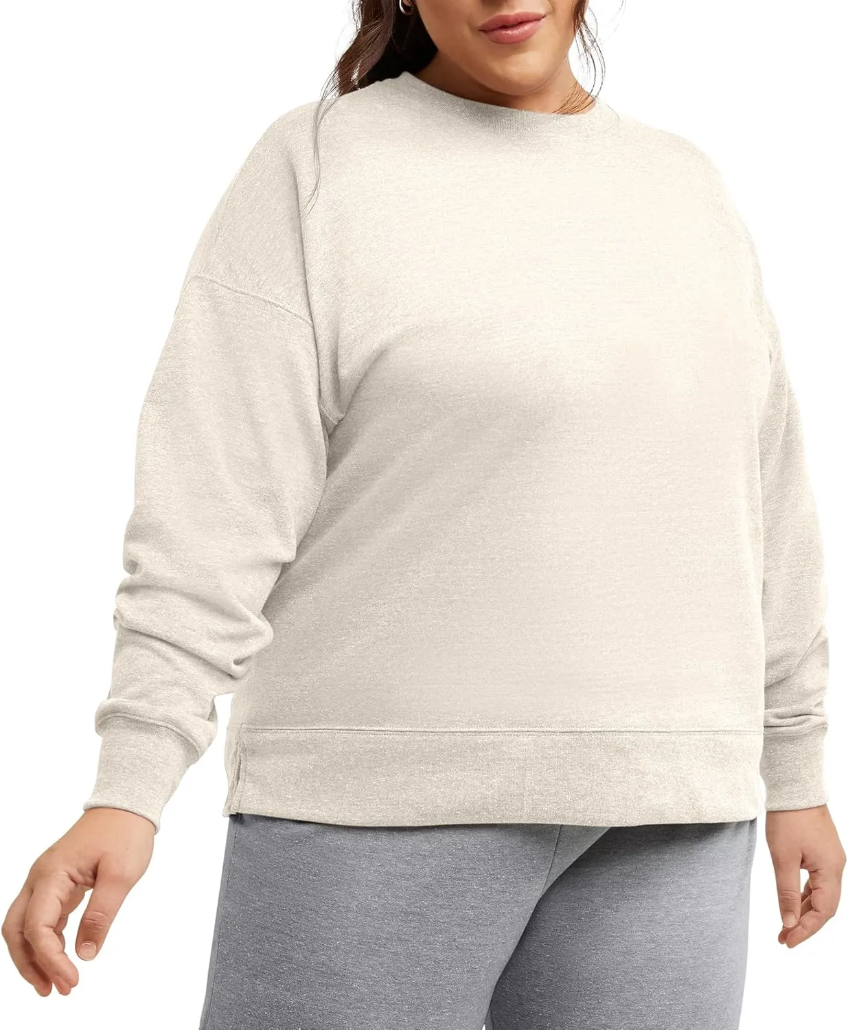 Hanes Women's Originals French Terry Sweatshirt, Lightweight Fleece Pullover Sweatshirt