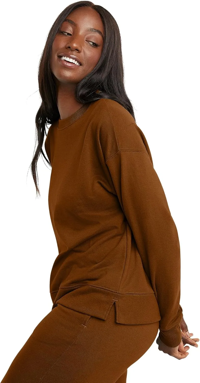 Hanes Women's Originals French Terry Sweatshirt, Lightweight Fleece Pullover Sweatshirt