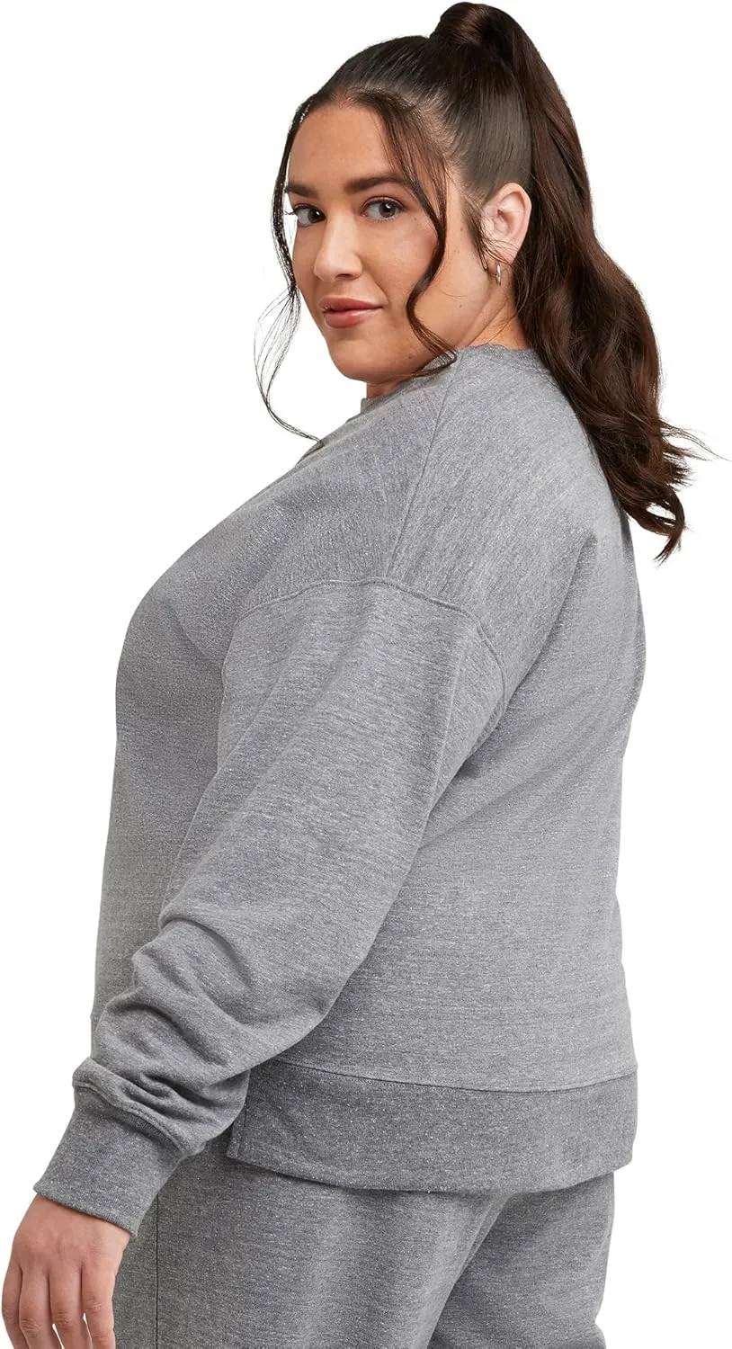 Hanes Women's Originals French Terry Sweatshirt, Lightweight Fleece Pullover Sweatshirt