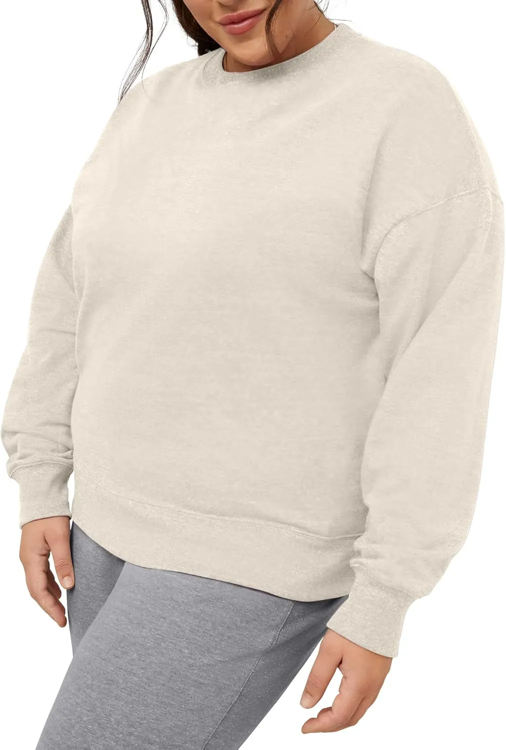 Hanes Women's Originals French Terry Sweatshirt, Lightweight Fleece Pullover Sweatshirt