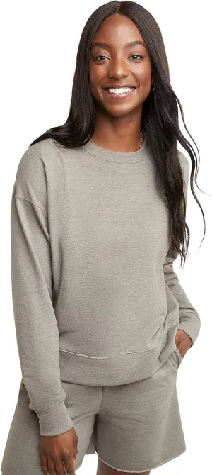 Hanes Women's Originals French Terry Sweatshirt, Lightweight Fleece Pullover Sweatshirt