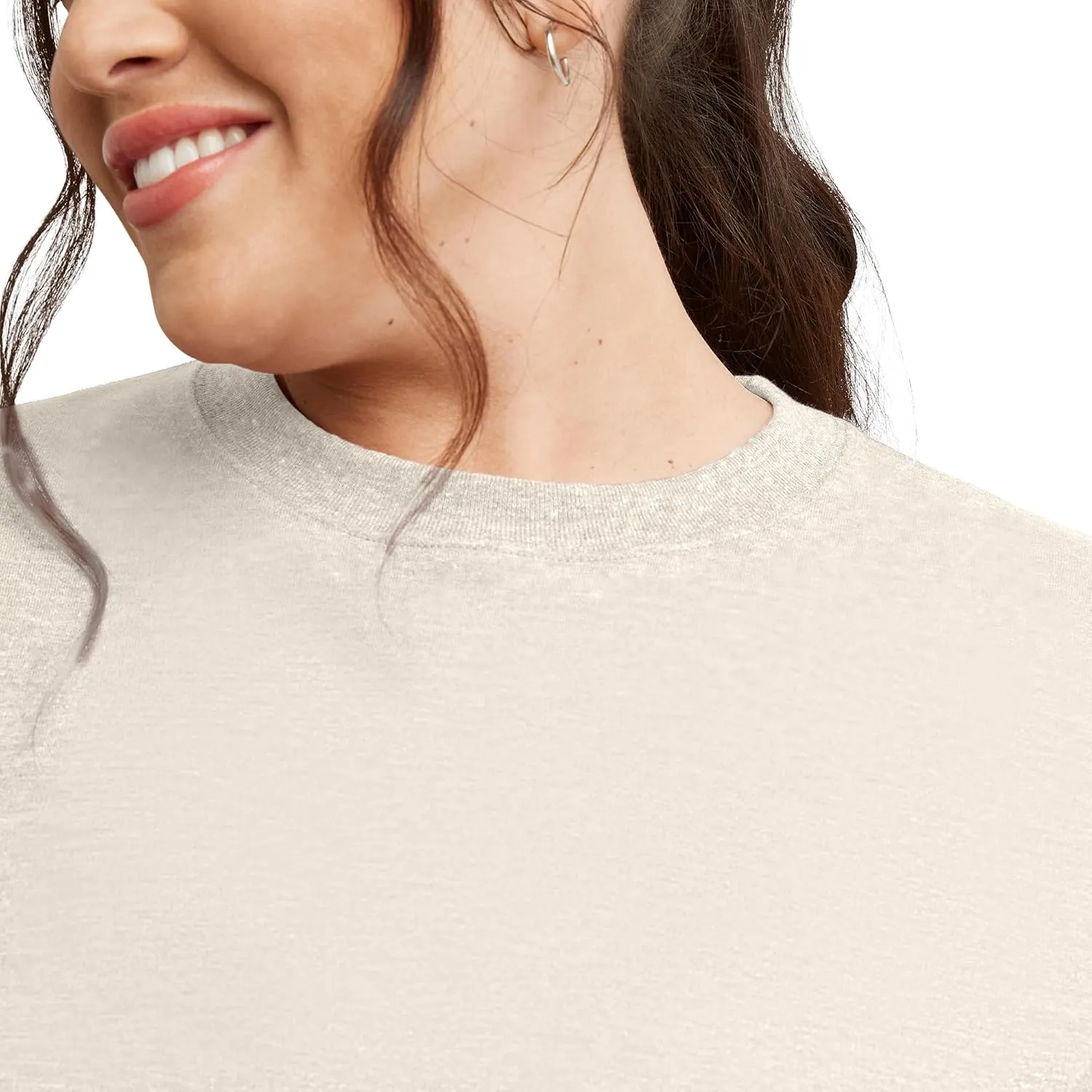 Hanes Women's Originals French Terry Sweatshirt, Lightweight Fleece Pullover Sweatshirt