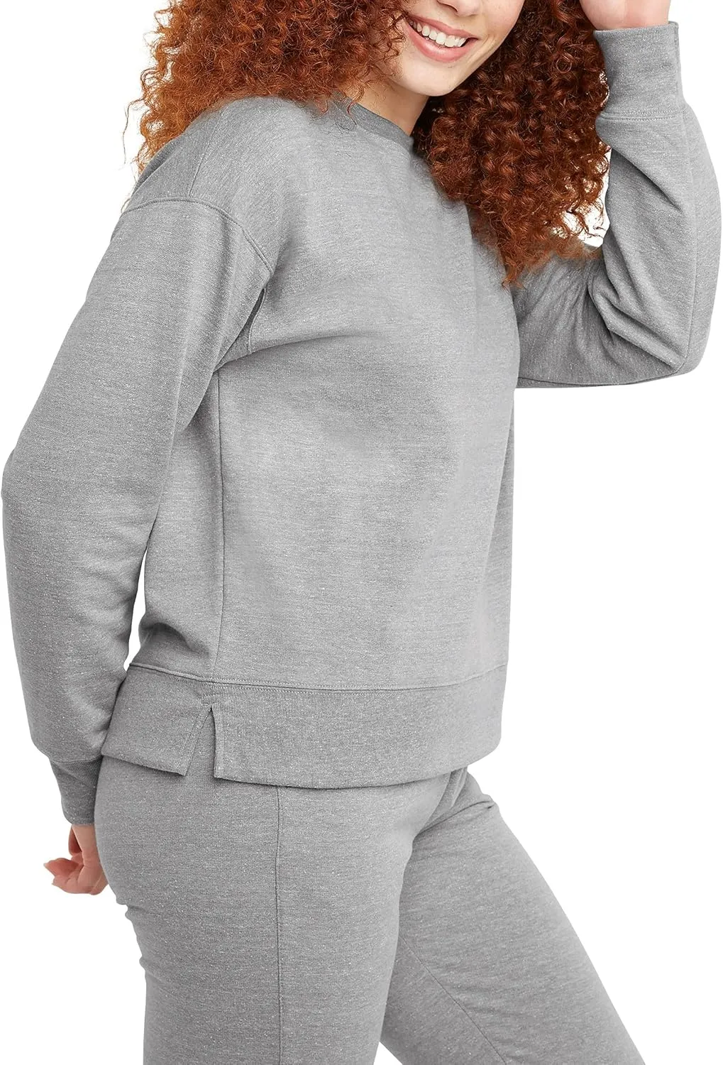 Hanes Women's Originals French Terry Sweatshirt, Lightweight Fleece Pullover Sweatshirt